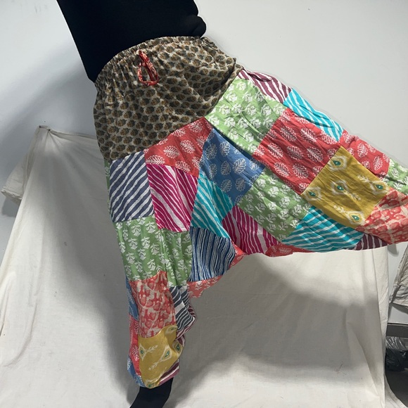 Unisex handmade boho hippie aladdin alibaba harem yoga pants one size women men - Picture 2 of 7